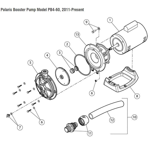 Polaris Booster Pump PB4-60 New Style Motor Parts