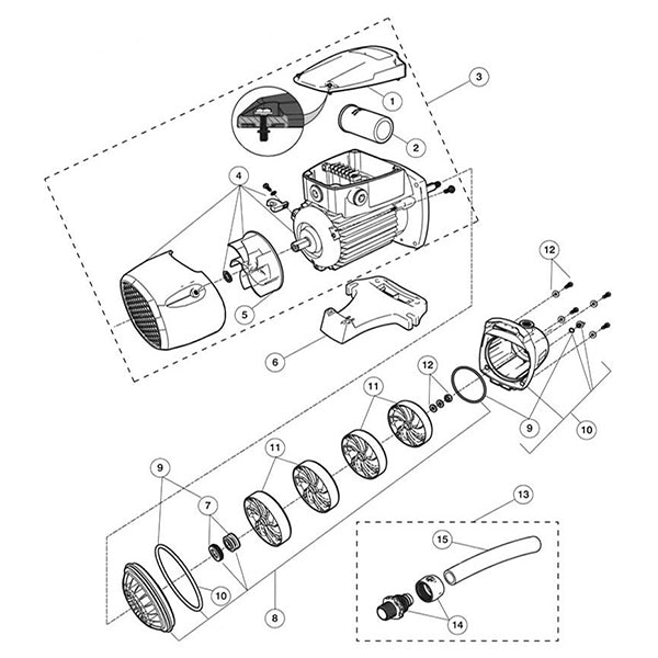Polaris PB4SQ Booster Pump Motor Parts