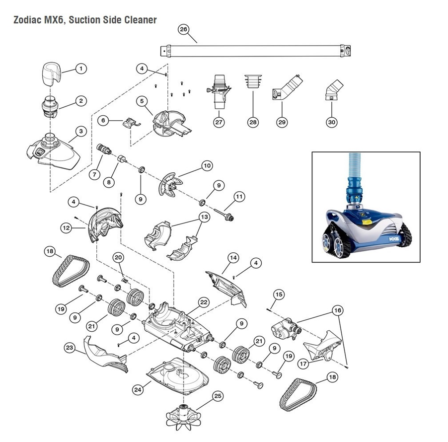 Parts - Jandy Zodiac MX6