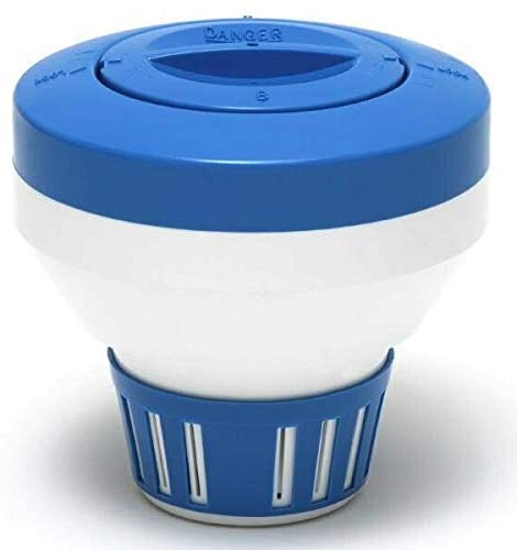 BLUE/WHITE DELUXE FLOATING CHEMICAL FEEDER