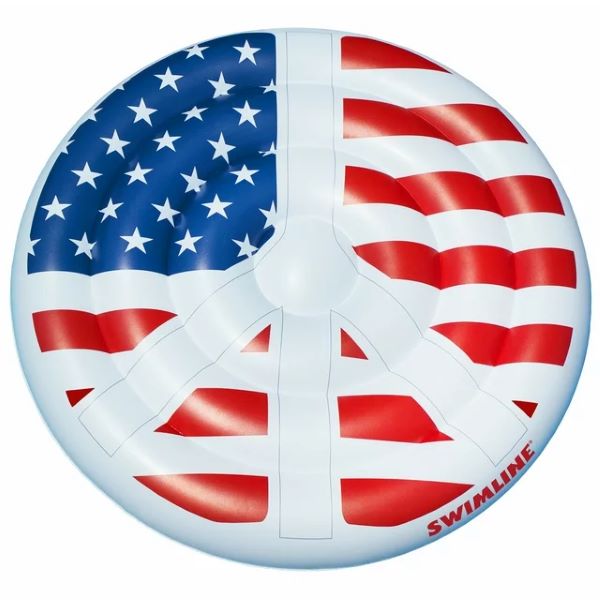 Americana Peace Sign Floating Island