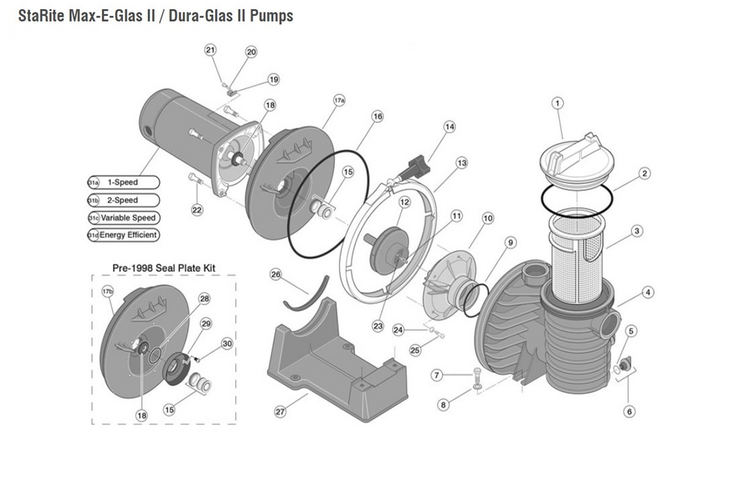 Parts - StaRite Max-E-Glas II / Dura-Glas II Pumps