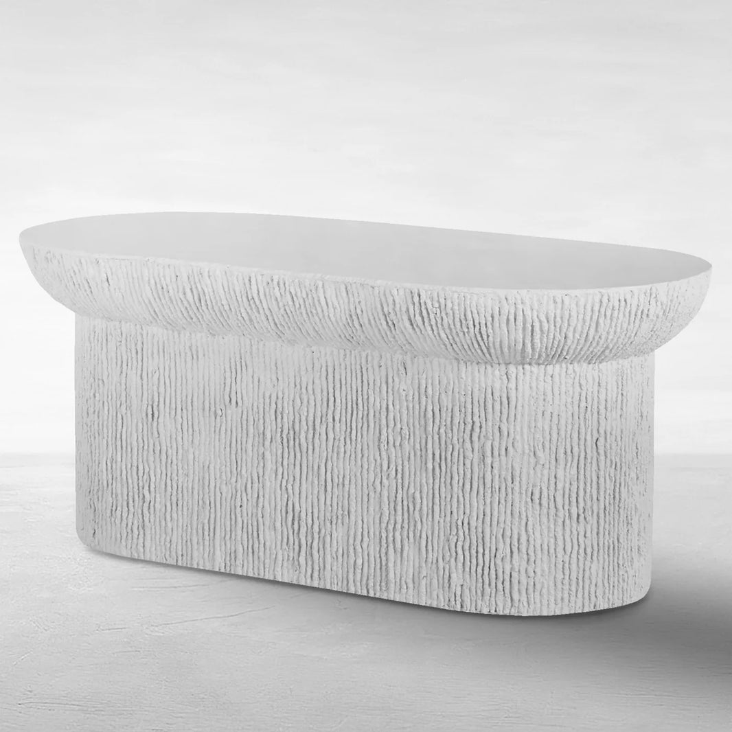 Brant Cast Stone Oval Coffee Table