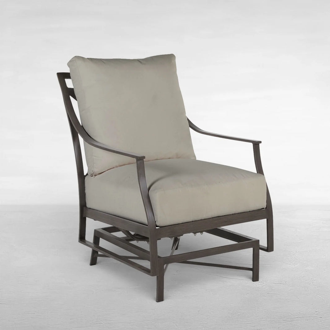 QS Monaco Spring Lounge, Slate Gray with Linen Dove Cushions